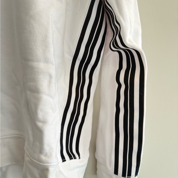 Athleta White Pullover Sweatshirt Women’s Size Large, Black Stripe Casual Lounge - Picture 4 of 8